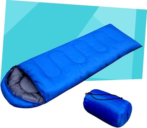 Compression with Drawstring Hood for Adults Lightweight Envelope Design for Camping Hiking Backpacking in Spring Summer and Autumn Includes Storage Bag Blue in Saudi Arabia