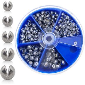 Split Shot Fishing Weights Sinkers, 230PCS/205PCS Split Shot Sinkers for Fishing Line, Round Removable Splitshot Fishing Weights for Fishing Assortment Sinker in Kuwait