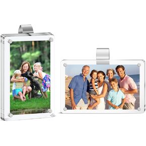 4 Pcs Car Picture Holder for Sun Visor, 2.4×3.5 Inch Acrylic Magnetic Visor Photo Clip for Car，Personalized Car Visor Accessories, Car Sunshade Photo Frame, Display Your Precious Memories on the Go in Saudi Arabia