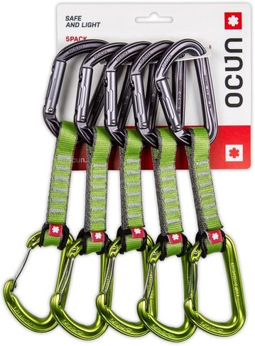 OCUN Hawk Quickdraw Combi & Wire PA 16 Carabiner 5-Packs for Rock and Alpine Climbing in Saudi Arabia