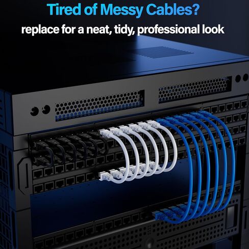 Cat6 Ethernet Cable10Gbps 75 ft, UTP Ethernet Cable Cat 6, Flexible Bare Copper Cat6 Cable, Cat 6 Network Cable for Server, Data Center, Black in Saudi Arabia