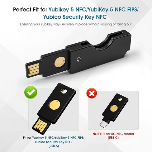 REEYEAR Slim Full Aluminum Flip Protector Case fits for Yubikey 5 NFC,Case Only Not for USB C Model in Saudi Arabia