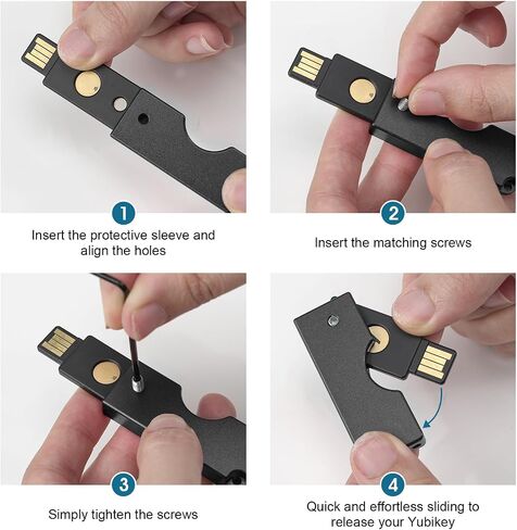 REEYEAR Slim Full Aluminum Flip Protector Case fits for Yubikey 5 NFC,Case Only Not for USB C Model in Saudi Arabia
