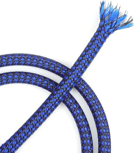Expandable Braided Cable Sleeve, PP Yarn + PET Braided Expandable Sleeving Cable Management Protection High Density PET Wire Cover Sheath for Cables (Green Black, 4mm-19ft) in Kuwait