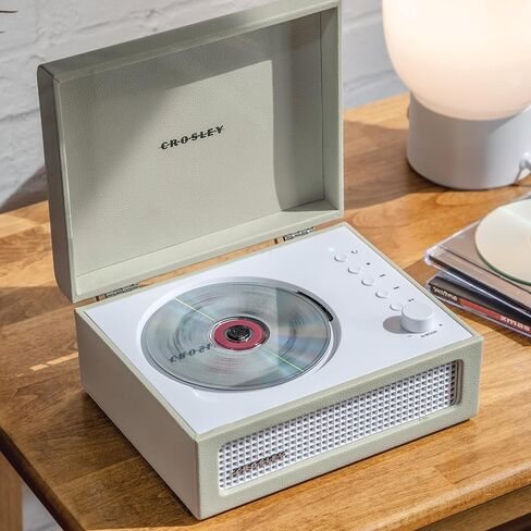 Crosley CR3517A-DU Voyager Retro Portable CD Player with Stereo Bluetooth Speakers and FM Radio, Dune in Saudi Arabia