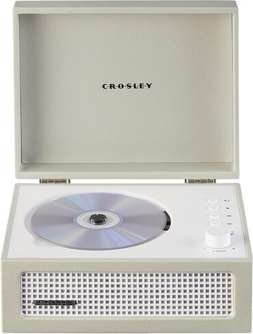Crosley CR3517A-DU Voyager Retro Portable CD Player with Stereo Bluetooth Speakers and FM Radio, Dune in Saudi Arabia
