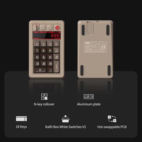 AKNES 8Bitdo Retro 18 Mechanical 2-in-1 PC Numpad and Calculator, Bluetooth/2.4G/Wired for Windows and Android - C64 Edition in Saudi Arabia
