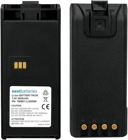 بطارية متوافقة مع راديو Relm Bendix-King KNG-P500 ثنائي الاتجاه - بطارية بديلة من خلايا ليثيوم أيون 3600 مللي أمبير في الساعة 7.5 فولت in Kuwait