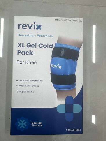 قم بلف حزمة ثلج كبيرة جدًا من Revix 19 "حول الركبة بأكملها ، وحزمة البرد الباردة القابلة لإعادة الاستخدام من أجل الانزعاج والتعب بعد التمرين ، والضغط البارد ، وتعزيز الراحة والانتعاش in Kuwait