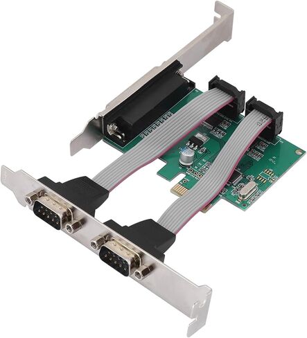 Keenso PCIE to 2 Serial 1 Parallel Port Adapter, Supports RS-232 DB9 Ports, for Computers with PCI Express Specification, Ideal for Office Use in Kuwait