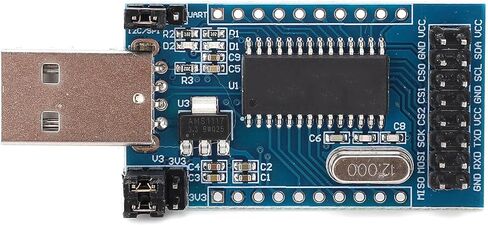 وحدة تحويل المنفذ المتوازي USB إلى UART I2C SPI TTL ISP EPP MEM واجهة 3.3 فولت 5 فولت جهد الإخراج للمشروعات الإلكترونية وعشاق DIY مادة PCB in Kuwait