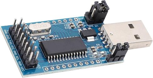 وحدة تحويل المنفذ المتوازي USB إلى UART I2C SPI TTL ISP EPP MEM واجهة 3.3 فولت 5 فولت جهد الإخراج للمشروعات الإلكترونية وعشاق DIY مادة PCB in Kuwait