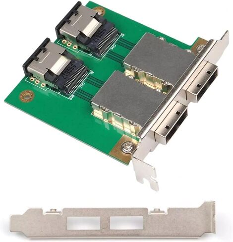 Mini SAS SFF-8087 to SFF-8088 Adapter Card with PCI Slot Profile Mounting Bracket 6Gb/s Data Transfer for Desktop in Saudi Arabia
