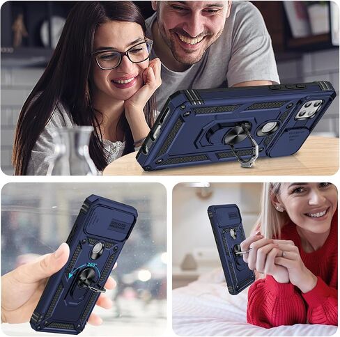 LeYi for Motorola One-5G Ace Case: Motorola One 5G UW Ace Case with Slide Camera Cover and Screen Protector, Shockproof Unlocked Phone Cover with Magnetic Ring Stand Funda para Moto One 5 G Ace, Black in Saudi Arabia