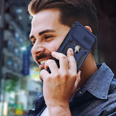 LeYi for Motorola One-5G Ace Case: Motorola One 5G UW Ace Case with Slide Camera Cover and Screen Protector, Shockproof Unlocked Phone Cover with Magnetic Ring Stand Funda para Moto One 5 G Ace, Black in Saudi Arabia