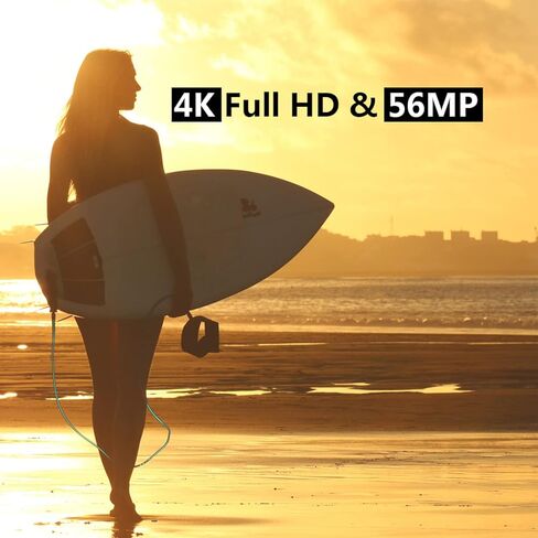 كاميرا مقاومة للماء كاميرات تحت الماء بدقة 56 ميجابكسل عالية الدقة 4K30FPS ومسجل فيديو وشاشات مزدوجة لصور السيلفي in Kuwait