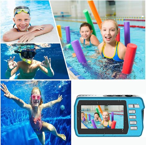 كاميرا مقاومة للماء كاميرات تحت الماء بدقة 56 ميجابكسل عالية الدقة 4K30FPS ومسجل فيديو وشاشات مزدوجة لصور السيلفي in Kuwait