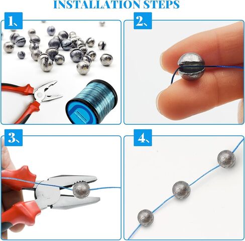 Split Shot Fishing Weights Sinkers, 230PCS/205PCS Split Shot Sinkers for Fishing Line, Round Removable Splitshot Fishing Weights for Fishing Assortment Sinker in Kuwait