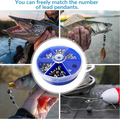 Split Shot Fishing Weights Sinkers, 230PCS/205PCS Split Shot Sinkers for Fishing Line, Round Removable Splitshot Fishing Weights for Fishing Assortment Sinker in Kuwait