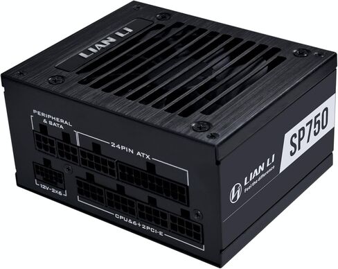 مصدر طاقة Lian Li SP V2 بقدرة 750 وات SFX مع كابل أصلي 12V-2x6 - ضوضاء منخفضة - كفاءة ذهبية 80+ - متوافق مع ATX 3.1 وPCIe 5.0 - مروحة FDB مقاس 92 مم - ضمان لمدة 10 سنوات - أسود (SP750G.B) in Saudi Arabia