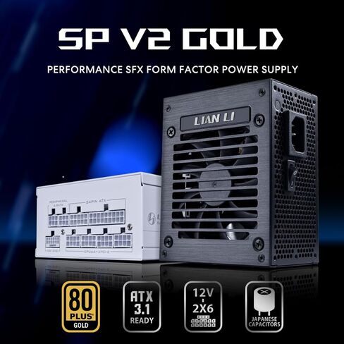 مصدر طاقة Lian Li SP V2 بقدرة 750 وات SFX مع كابل أصلي 12V-2x6 - ضوضاء منخفضة - كفاءة ذهبية 80+ - متوافق مع ATX 3.1 وPCIe 5.0 - مروحة FDB مقاس 92 مم - ضمان لمدة 10 سنوات - أسود (SP750G.B) in Saudi Arabia