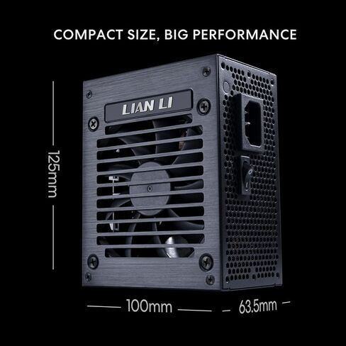 مصدر طاقة Lian Li SP V2 بقدرة 750 وات SFX مع كابل أصلي 12V-2x6 - ضوضاء منخفضة - كفاءة ذهبية 80+ - متوافق مع ATX 3.1 وPCIe 5.0 - مروحة FDB مقاس 92 مم - ضمان لمدة 10 سنوات - أسود (SP750G.B) in Saudi Arabia