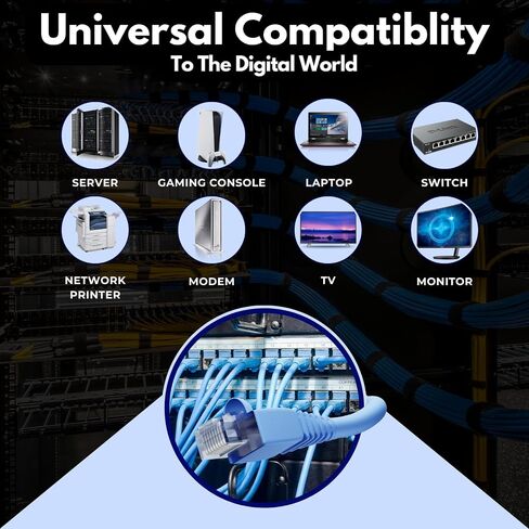 كابلات ATS | كابل CAT6 بلينوم (CMP) 1000 قدم | نجح اختبار محلل الشبكة DSX-8000 | 23AWG UTP 4Pair، كابلات إيثرنت صلبة بسرعة 550 ميجاهرتز، 10 جيجابت، متوفرة بـ 9 ألوان (أزرق، 1000 قدم) in Kuwait