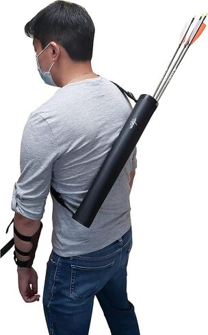SAS Southland Archery Supply Leather Tube 17" Hip Quiver Arrow Holder with Belt Clip in Saudi Arabia