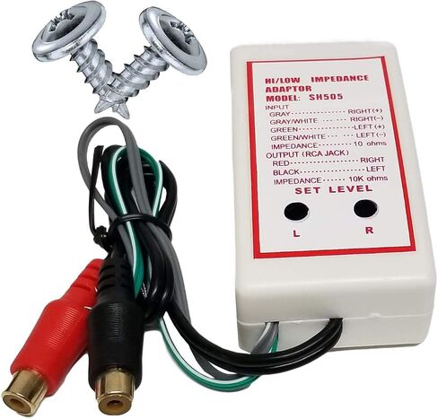 Bass Rockers HLC100 2-Channel High to Low Level Speaker Line Output Converter, Adjustable RCA Signal, Gold-Plated Connectors & Mounting Hardware for Adding Amplifier/Subwoofer to Factory Radio (4) in Saudi Arabia