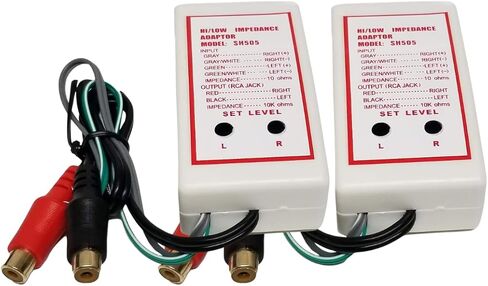 Bass Rockers HLC100 2-Channel High to Low Level Speaker Line Output Converter, Adjustable RCA Signal, Gold-Plated Connectors & Mounting Hardware for Adding Amplifier/Subwoofer to Factory Radio (4) in Saudi Arabia