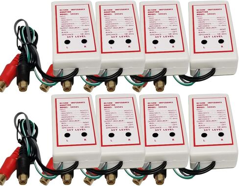 Bass Rockers HLC100 2-Channel High to Low Level Speaker Line Output Converter, Adjustable RCA Signal, Gold-Plated Connectors & Mounting Hardware for Adding Amplifier/Subwoofer to Factory Radio (4) in Saudi Arabia