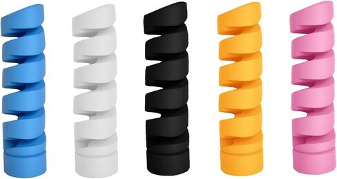 20 Pcs Silicone Phone Charger Protectors, Spiral USB Cable Charger Protectors for Cords, FlexibleCharger Saver Wire Covers, Mouse Cable Wire Protector Compatible Headphone Laptop in Saudi Arabia