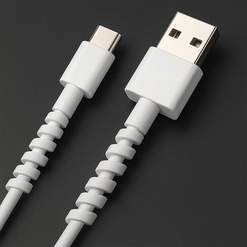 20 Pcs Silicone Phone Charger Protectors, Spiral USB Cable Charger Protectors for Cords, FlexibleCharger Saver Wire Covers, Mouse Cable Wire Protector Compatible Headphone Laptop in Saudi Arabia