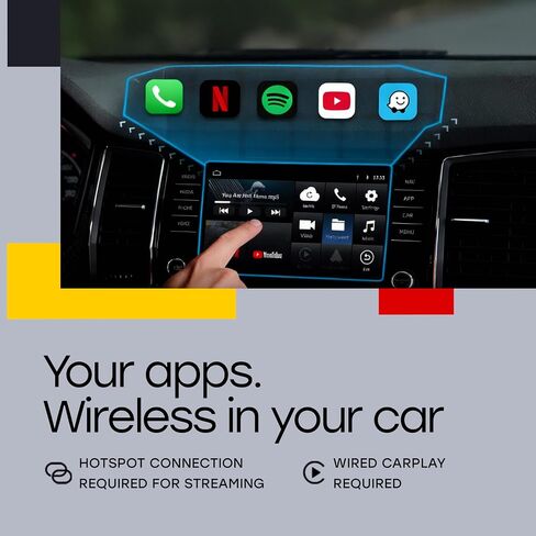 الصندوق الذكي - محول CarPlay اللاسلكي 3 في 1 ومحول Android التلقائي مع تطبيقات البث - Netflix، YouTube، مشغل فيديو السيارة TikTok - دونجل التوصيل والتشغيل لسيارات CarPlay السلكية OEM USB A & C in Saudi Arabia