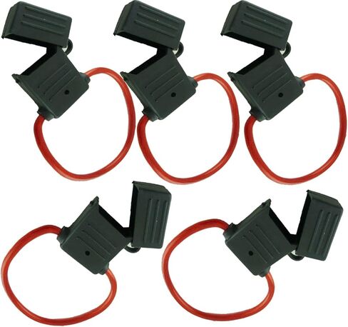 Car Audio Amp 8 Gauge AWG Inline Maxi Fuse Holder with Waterproof Cover (5/Pack) in Saudi Arabia