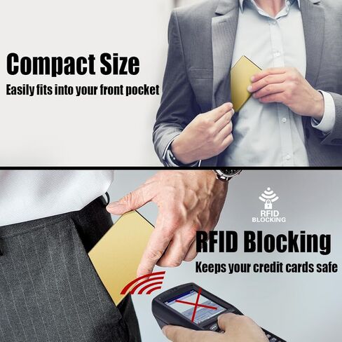 محفظة FurArt رفيعة صغيرة الحجم، محافظ جيب أمامية، حجب RFID، حامل بطاقة الائتمان للرجال والنساء in Kuwait