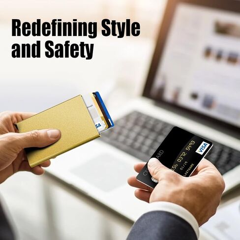 محفظة FurArt رفيعة صغيرة الحجم، محافظ جيب أمامية، حجب RFID، حامل بطاقة الائتمان للرجال والنساء in Kuwait