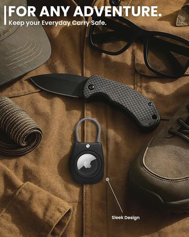 حامل EVEO Apple AirTag - (4 عبوات) حامل AirTag مقاوم للماء للأمتعة | حامل سلسلة مفاتيح AirTag، كابل سلكي بقفل آمن، حافظة Apple Airtag، 4 عبوات AirTags للأمتعة والمفاتيح والحقائب. AirTag غير متضمن in Saudi Arabia