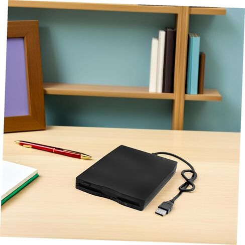 NOLITOY محرك أقراص مرنة خارجي USB محمول، قارئ أقراص مضغوطة خفيف الوزن مع نقل بيانات ثابت وتصحيح الأخطاء للكمبيوتر المحمول in Kuwait