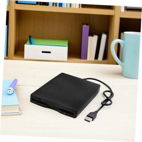 NOLITOY محرك أقراص مرنة خارجي USB محمول، قارئ أقراص مضغوطة خفيف الوزن مع نقل بيانات ثابت وتصحيح الأخطاء للكمبيوتر المحمول in Kuwait