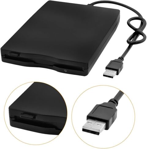 NOLITOY محرك أقراص مرنة خارجي USB محمول، قارئ أقراص مضغوطة خفيف الوزن مع نقل بيانات ثابت وتصحيح الأخطاء للكمبيوتر المحمول in Kuwait
