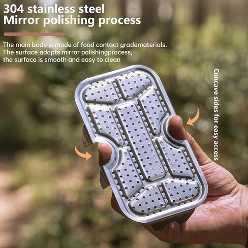 Campingmoon 304 Stainless Steel Lunch Box Steaming Rack for Lunch Box S-1609/H-1609Outdoor Camping Picnic Accessories in Saudi Arabia