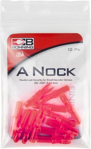 Bohning A Nock, for .204 Shafts (Small, X-Nocks, 5mm) 12 Pack, Rose Pink in Saudi Arabia