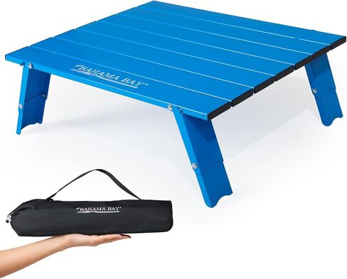 Old Bahama Bay Ultralight Aluminum Table, 88lbs/40kg Weight Capacity,Foldable Small Beach Table with Retractable Legs,Suitable for Picnic Camping Outdoor Hiking in Kuwait
