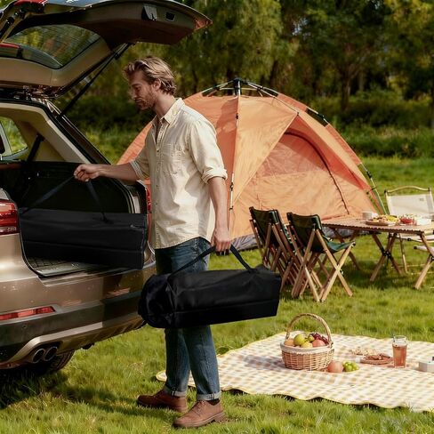 Camping Table Portable, Folding Roll-Up Picnic Table with Carry Bag & Detachable Storage Pockets, Lightweight Outdoor Table for Camping, Beach, Backyard, Party, BBQ, Patio in Saudi Arabia