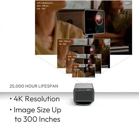 جهاز عرض Leica Cine Play 1 الذكي المحمول - جهاز عرض ثلاثي RGB Laser 4k فائق الوضوح مع واي فاي وبلوتوث - إعداد التوصيل والتشغيل، صوت Dolby - 3,000 لومن (CINE-PLAY-STAND) in Saudi Arabia