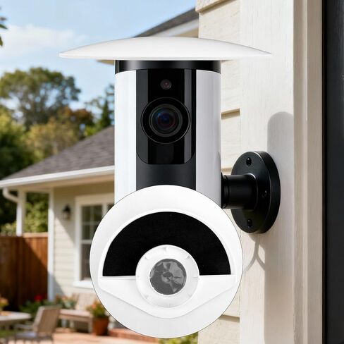 غطاء مطر للكاميرا لكاميرا Ring Outdoor Cam Plus، غطاء حماية بلاستيكي متين للكاميرا مقاوم للطقس في الهواء الطلق (أسود) in Kuwait