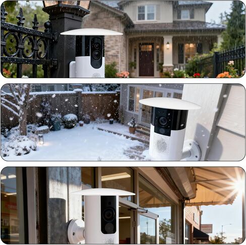 غطاء مطر للكاميرا لكاميرا Ring Outdoor Cam Plus، غطاء حماية بلاستيكي متين للكاميرا مقاوم للطقس في الهواء الطلق (أسود) in Kuwait