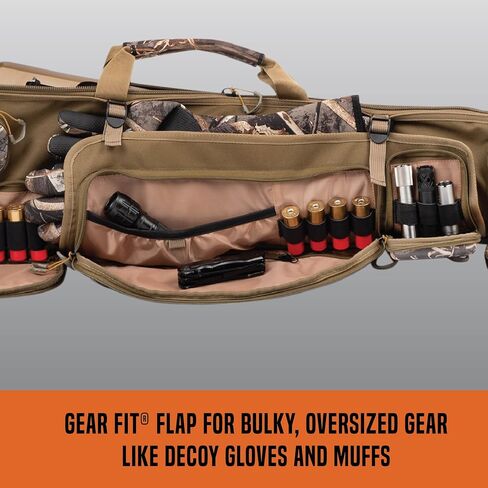 Allen Company Gear Fit Pursuit Waterfowl Shotgun Case - 52" Lockable Soft Gun Case with Adjustable Panel - Neoprene Pockets with Oversized Storage for Hunting Gearl - Realtree Max-7 Camo in Saudi Arabia