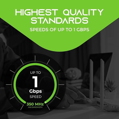 GearIt 20 حزمة، كابل تصحيح Cat5e Ethernet بطول 2 قدم - Snagless RJ45 سلك شبكة LAN للكمبيوتر، أسود in Saudi Arabia
